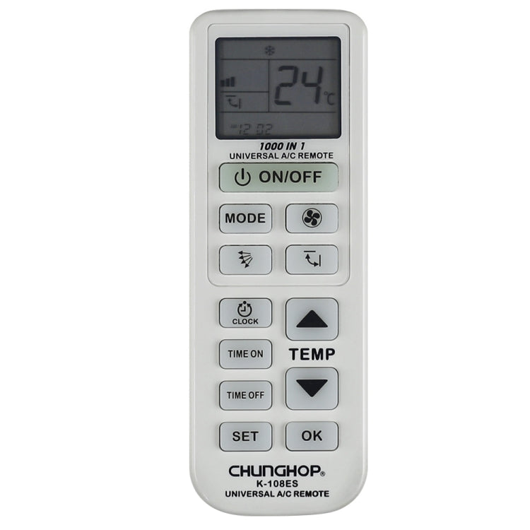 Télécommande universelle pour climatisation Chunghop (K-108ES), K-108ES