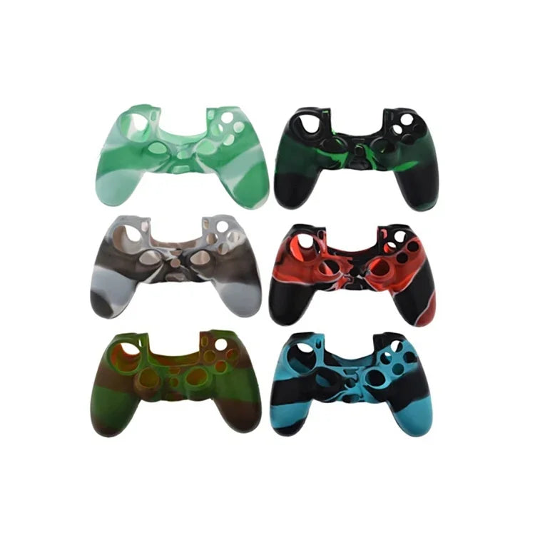 Étui de protection en silicone camouflage pour manette PS4, couleur aléatoire, FS-03