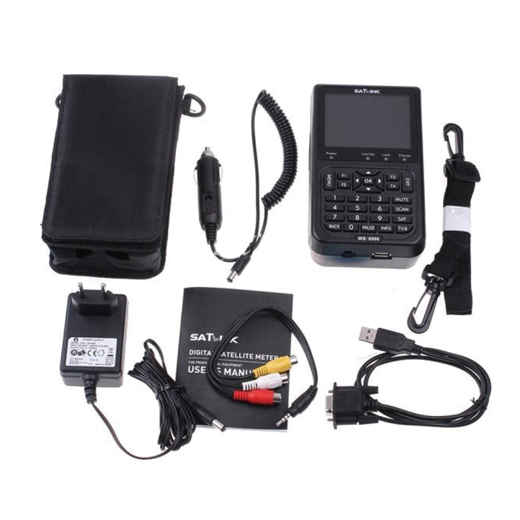SATLINK WS6906 3,5 pouces Écran LCD couleur Portable numérique Satellite Finder Mètre, WS6906