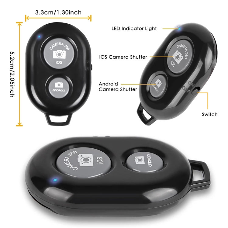 Déclencheur à distance Bluetooth 3.0 universel BRCMCOM Chip pour appareil photo, retardateur, vert, jaune, blanc, noir, bleu, rouge