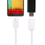 Câble adaptateur convertisseur OTG Micro USB 3.0 mâle vers USB 2.0 femelle 21 cm