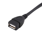 Câble OTG USB 2.0 AF vers Micro-B + USB 2.0 pour Samsung Galaxy Note III / N9000, avec alimentation, longueur : 24 cm (noir)