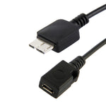 Câble USB AF vers Micro USB 3.0 + Micro USB 2.0 pour Galaxy Note III / N9000, Longueur : 20cm (Noir)
