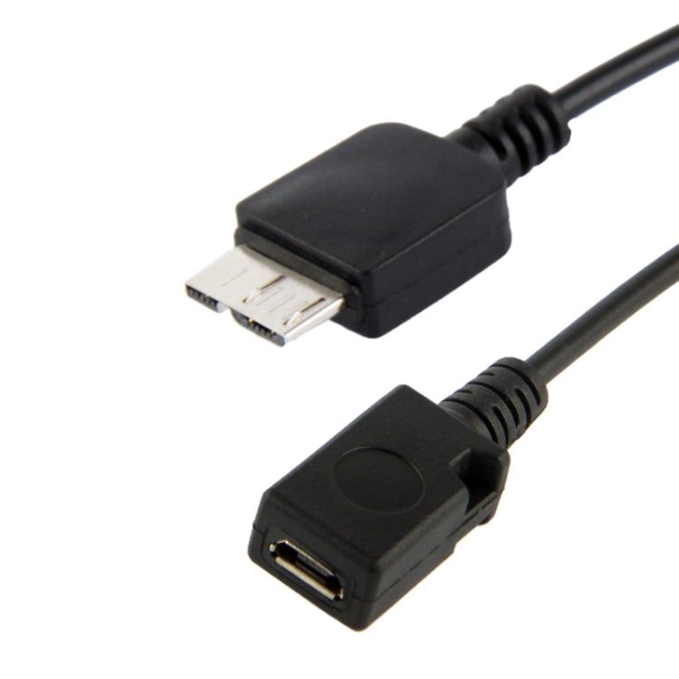 Câble USB AF vers Micro USB 3.0 + Micro USB 2.0 pour Galaxy Note III / N9000, Longueur : 20cm (Noir)