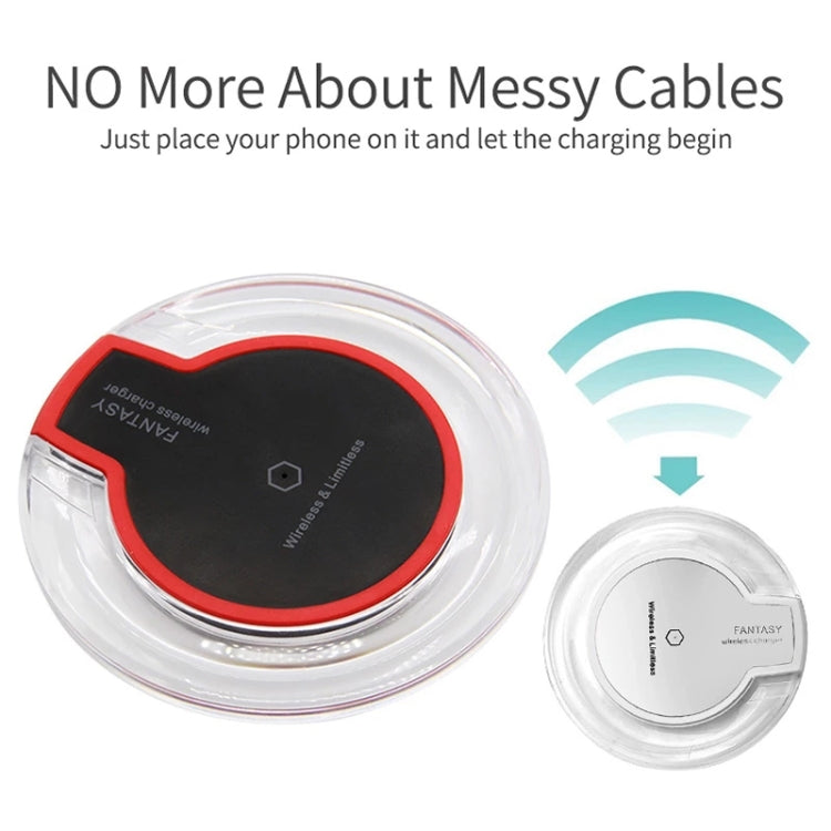 Chargeur sans fil Qi standard FANTASY, FANTASY Noir
