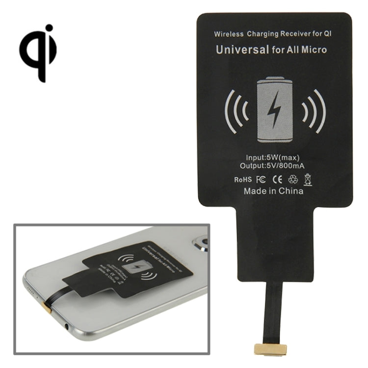 Récepteur de charge sans fil QI, universel pour tous les téléphones Micro USB