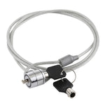 Câble antivol de sécurité avec serrure pour ordinateur portable, ordinateur de bureau, PC, longueur : environ 1,2 m, longueur : 1,2 m