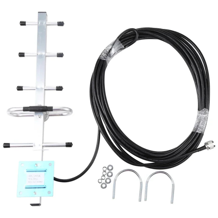Antenne Yagi GSM 824-960 MHz 12 dBi, connecteur mâle N, longueur de câble : 15 m, 824-960 MHz, connecteur mâle N