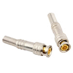 5 Pcs Connecteur BNC mâle vers femelle sans soudure en cuivre, BNC mâle vers femelle