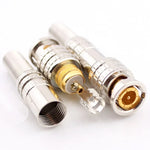 5 Pcs Connecteur BNC mâle vers femelle sans soudure en cuivre, BNC mâle vers femelle