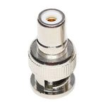 Connecteur BNC mâle vers RCA femelle Adaptateur de câble coaxial, mâle vers RCA