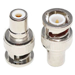 Connecteur BNC mâle vers RCA femelle Adaptateur de câble coaxial, mâle vers RCA