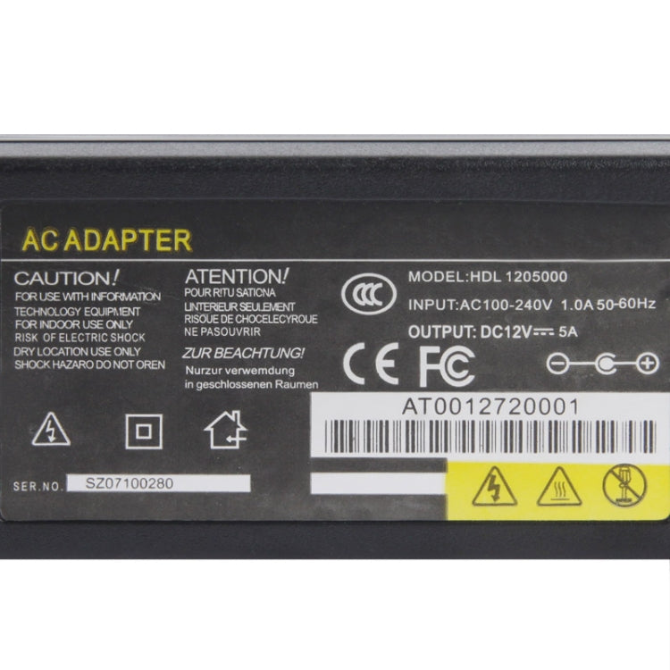 Prise US 12 V 5 A / Adaptateur secteur CA pour DVR 16 canaux, embouts de sortie : 5,5 x 2,5 mm, Prise UK 12 V 5 A, Prise US 12 V 5 A, Prise EU 12 V 5 A, Prise AU 12 V 5 A
