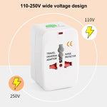 Adaptateur de voyage universel tout-en-un (prise EU + AU + UK + US), adaptateur de voyage
