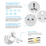 Adaptateur universel de voyage tout-en-un EU + AU + UK + US