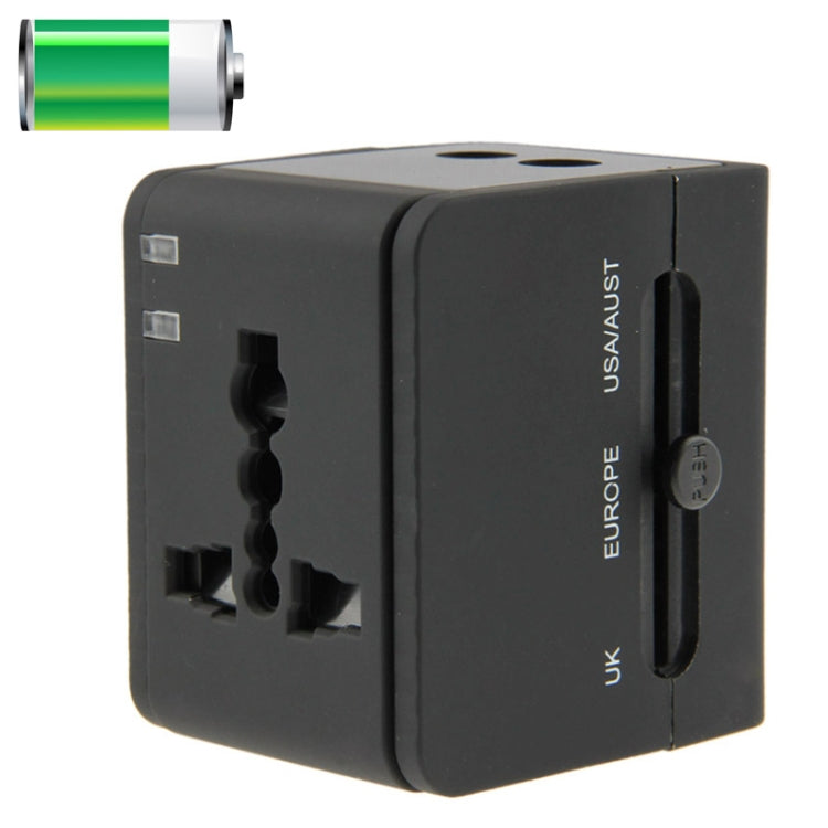 Adaptateur universel de voyage international 2,1 A 2-USB EU / AU / UK / US, 2,1 A