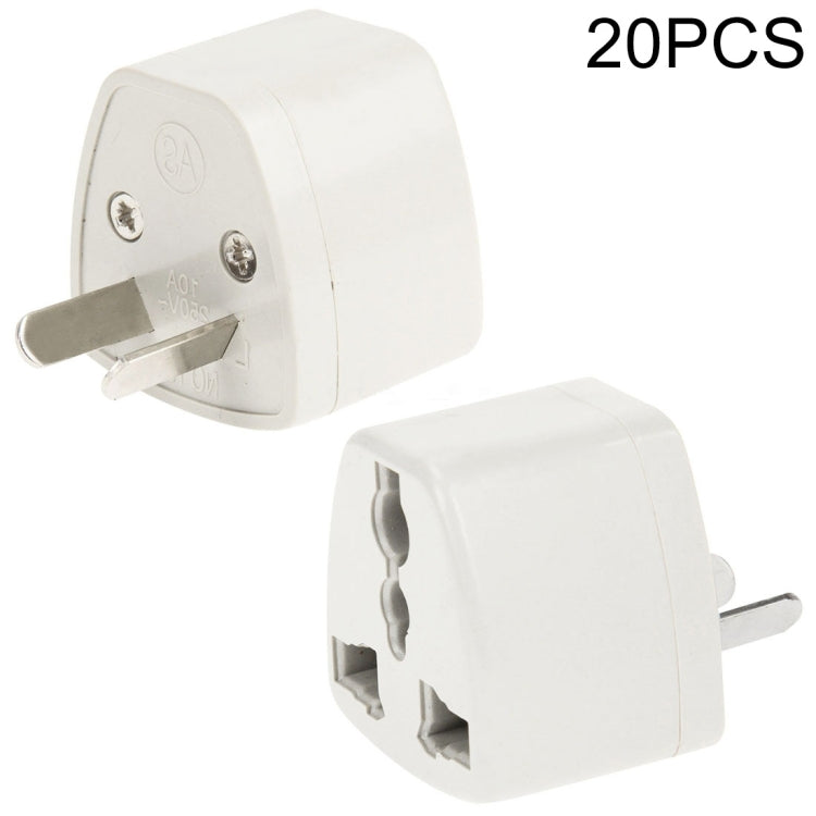20 adaptateurs de prise, adaptateur secteur de voyage avec prise AU, prise AU (20 pcs)