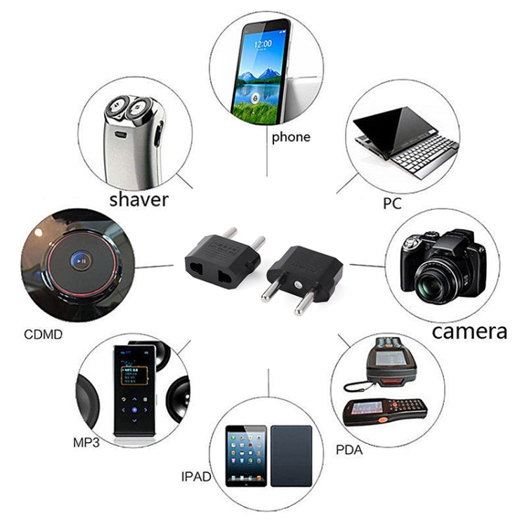 4 adaptateurs chargeur prise US vers EU, adaptateur secteur de voyage avec prise Europe, prise US vers EU