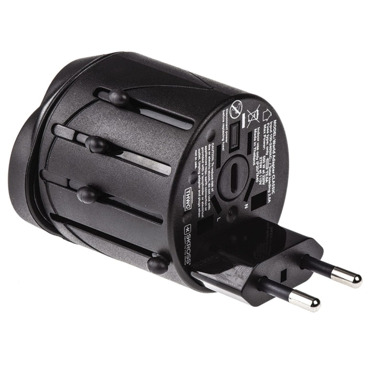 Adaptateur universel de voyage tout-en-un EU + AU + UK + US, taille : 60 x 58 x 56mm