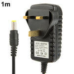 Adaptateur secteur de haute qualité prise UK AC 100-240V vers DC 9V 2A, embouts : 5.5 x 2.1mm, longueur de câble : 1m, prise UK DC 9V 2A