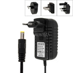 Adaptateur secteur 4 en 1 prise EU + US + UK + AU AC 100-240V vers DC 12V 3A, embouts : 5,5 x 2,1 mm, longueur du câble : environ 1,2 m, prises EU+US+UK+AU