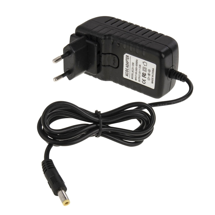 Adaptateur secteur 4 en 1 prise EU + US + UK + AU AC 100-240V vers DC 12V 3A, embouts : 5,5 x 2,1 mm, longueur du câble : environ 1,2 m, prises EU+US+UK+AU