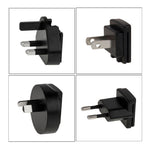 Adaptateur secteur 4 en 1 prise EU + US + UK + AU AC 100-240V vers DC 12V 3A, embouts : 5,5 x 2,1 mm, longueur du câble : environ 1,2 m, prises EU+US+UK+AU