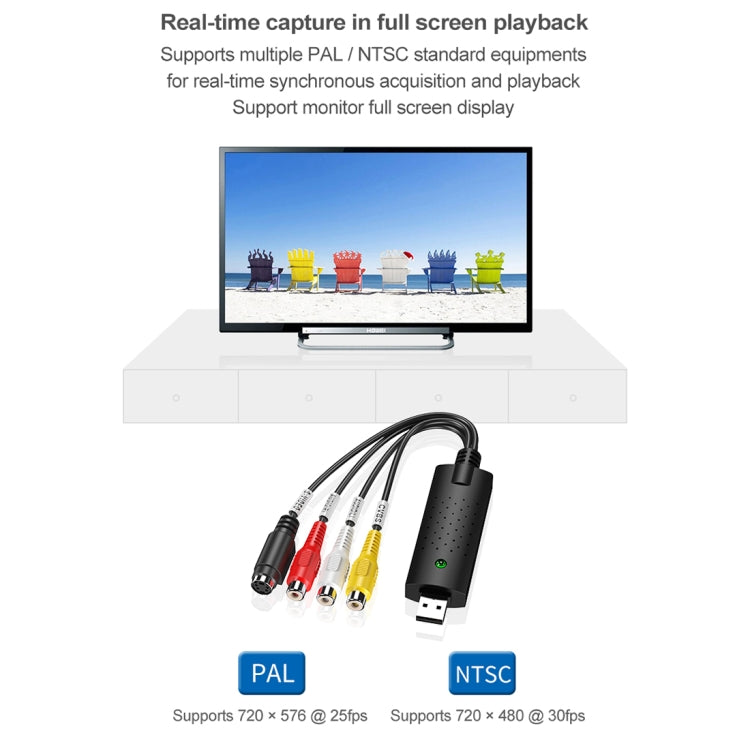 Clé USB d'acquisition et d'édition vidéo (Easy CAP), supporte les formats de compression MPEG-1/MPEG-2, puce : MA2106, DC60, puce EM2860, puce MA2106