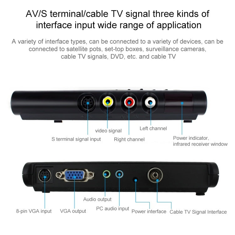 Boîtier TV LCD HD avec télécommande, TV (PAL-BG+PAL-DK)