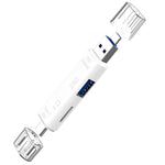 D-188 3 in 1 TF & USB to Micro USB & Type-C Card Reader OTG Adapter Connector