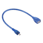 Câble adaptateur convertisseur OTG Micro USB mâle vers USB 2.0 femelle, longueur 29cm