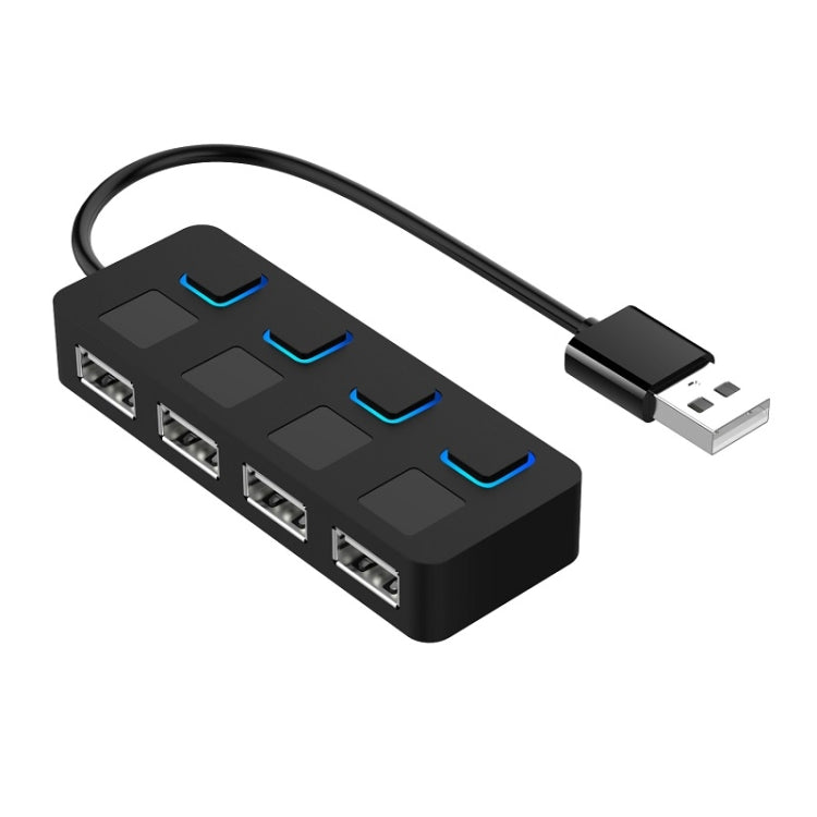 Hub USB 2.0 à 4 ports avec 4 interrupteurs, 4 ports avec 4 interrupteurs (noir), 4 ports avec 4 interrupteurs (blanc)
