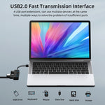 Hub USB 2.0 à 4 ports avec 4 interrupteurs, 4 ports avec 4 interrupteurs (noir), 4 ports avec 4 interrupteurs (blanc)