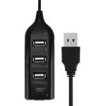 Hub USB 2.0 à 4 ports, longueur du câble : 30 cm, 4 ports (noir), 4 ports (blanc)