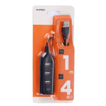 Hub USB 2.0 à 4 ports, longueur du câble : 30 cm, 4 ports (noir), 4 ports (blanc)