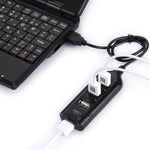 Hub USB 2.0 à 4 ports, longueur du câble : 30 cm, 4 ports (noir), 4 ports (blanc)