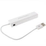 Carte adaptateur réseau USB 1 port avec hub USB 3 ports vers RJ45 femelle Ethernet LAN, USB 2.0