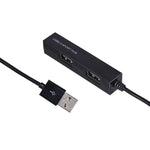 Hub USB 2.0 à 4 ports haute vitesse, répartiteur USB (noir)