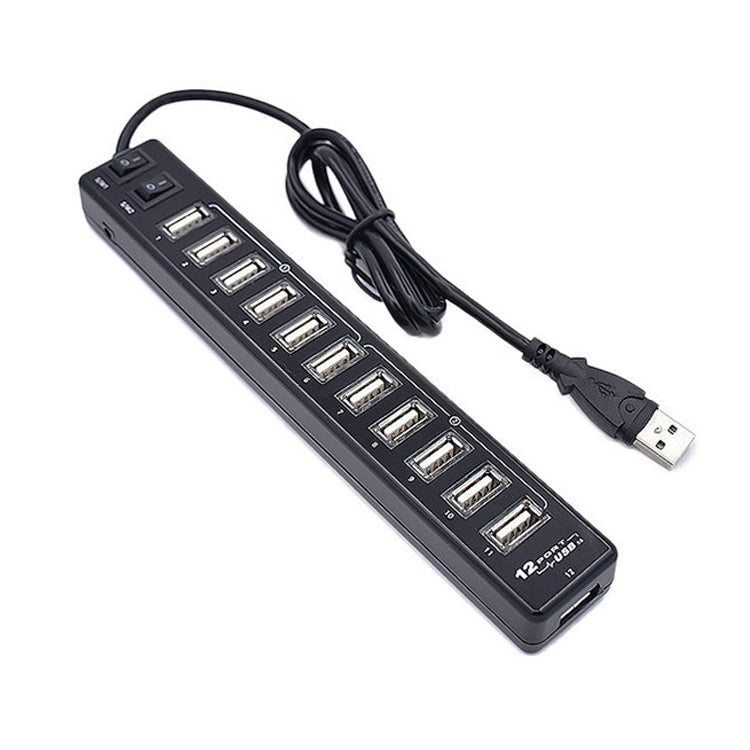 Hub USB 2.0 à 12 ports, adapté pour ordinateur portable / netbook