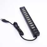 Hub USB 2.0 à 12 ports, adapté pour ordinateur portable / netbook
