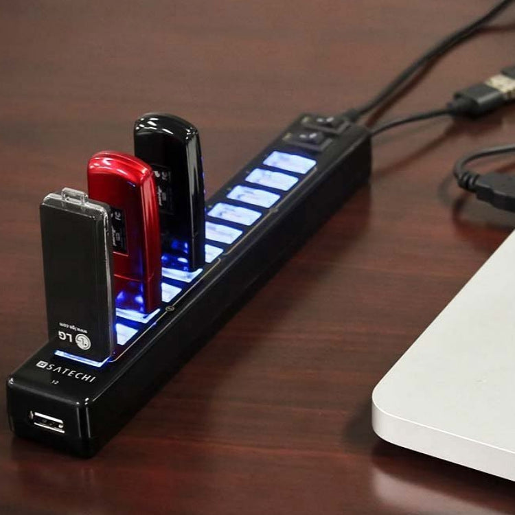 Hub USB 2.0 à 12 ports, adapté pour ordinateur portable / netbook