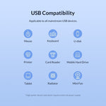 Hub USB 3.0 à 4 ports, super vitesse 5Gbps, plug and play, support 1TB, 4 ports (noir), 4 ports (blanc)
