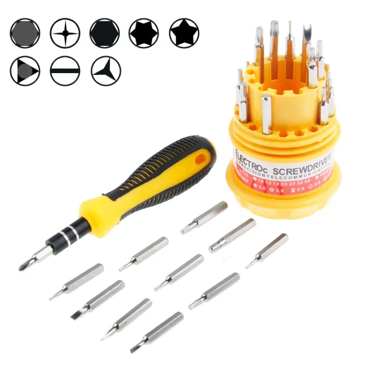 Ensemble d’outils de précision micro de poche 31 en 1 pour réparation de montre, Livraison couleur aléatoire, 31 en 1