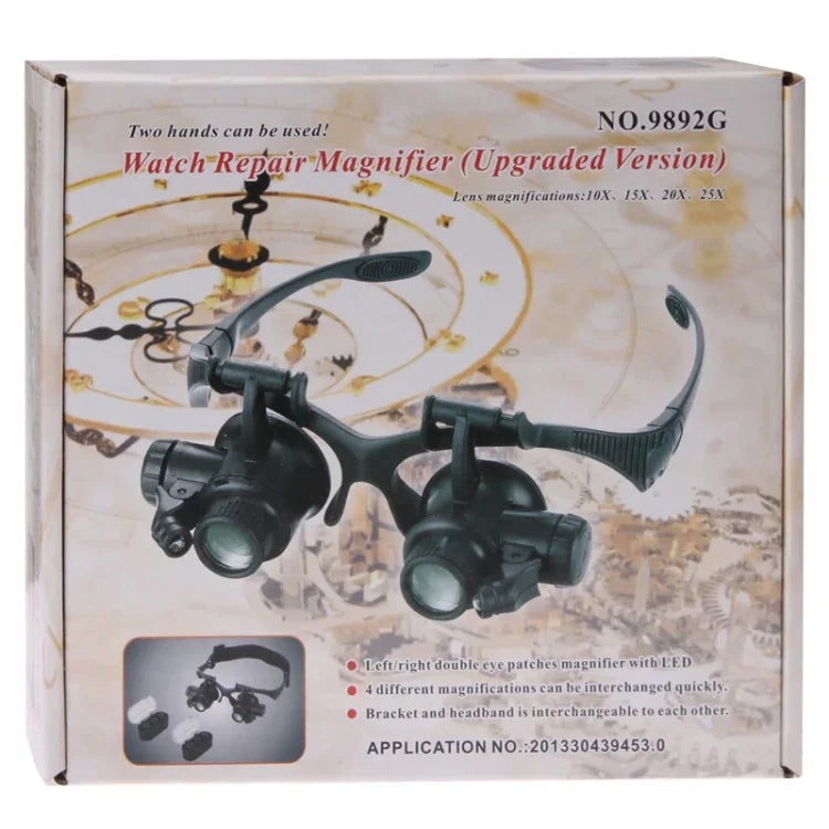 Loupe de réparation de montre version améliorée avec quatre grossissements différents, 9892