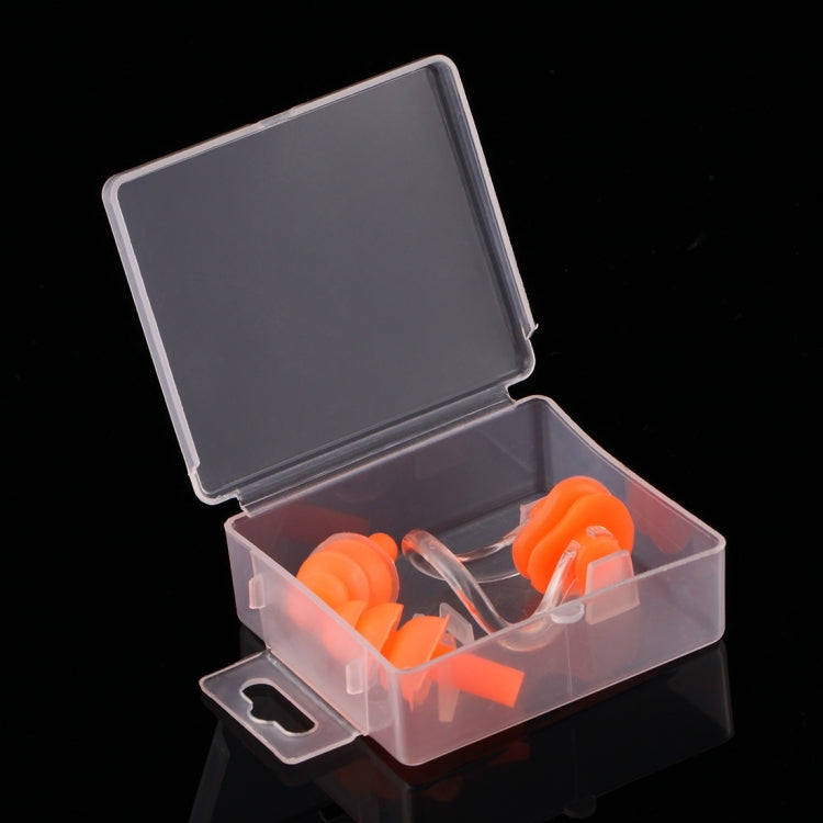 Set pince-nez en silicone souple et bouchons d’oreilles, couleur aléatoire, set bouchons d’oreilles (bleu)