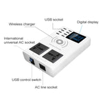 YC-CDA10W Chargeur sans fil 10 W multi-ports USB intelligent avec affichage numérique à charge rapide, prise britannique, SAS1048A, SAS1048B, SAS1048C