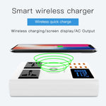 YC-CDA10W Chargeur sans fil 10 W multi-ports USB intelligent avec affichage numérique à charge rapide, prise britannique, SAS1048A, SAS1048B, SAS1048C