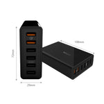 Chargeur USB VEDFUN TurboCube D620 à six ports Quick Charge 3.0 + technologie SDDC, Prises EU/US/UK