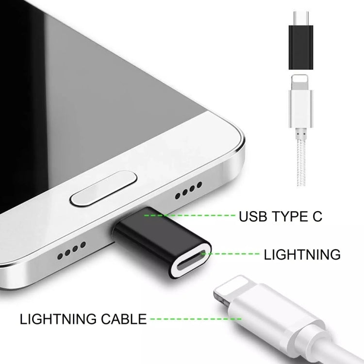 Adaptateur femelle 8 broches vers mâle USB-C / Type-C à coque métallique
