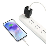 Chargeur de voyage rapide LZ-728 QC 3.0 USB + PD 20W USB-C / Type-C, prise EU